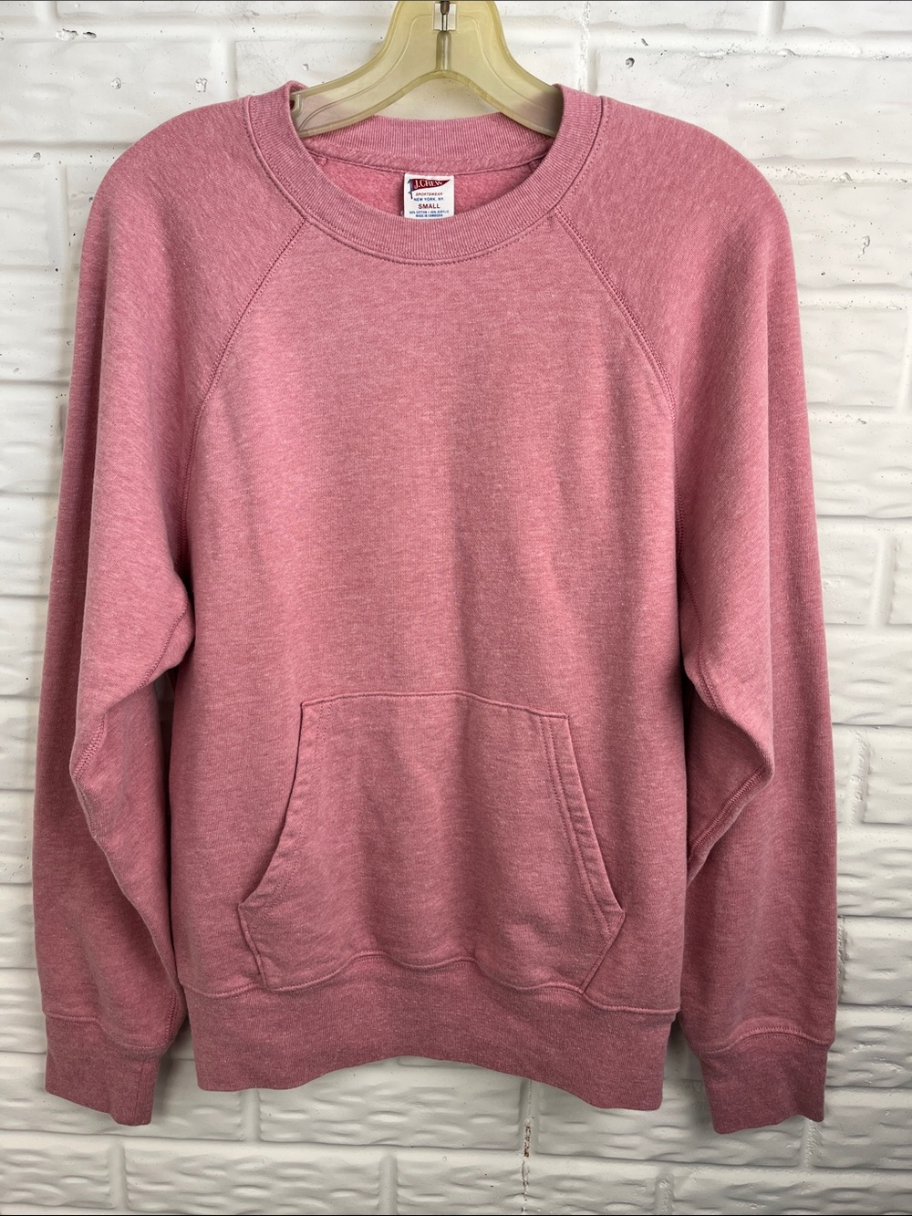J. CREW SPORTSWEAR SWEATSHIRT VINTAGE REISSUE STYLE WITH KANGAROO POCKET SZ SM